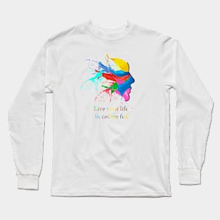 art colour full face design by indonesia68 Long Sleeve T-Shirt